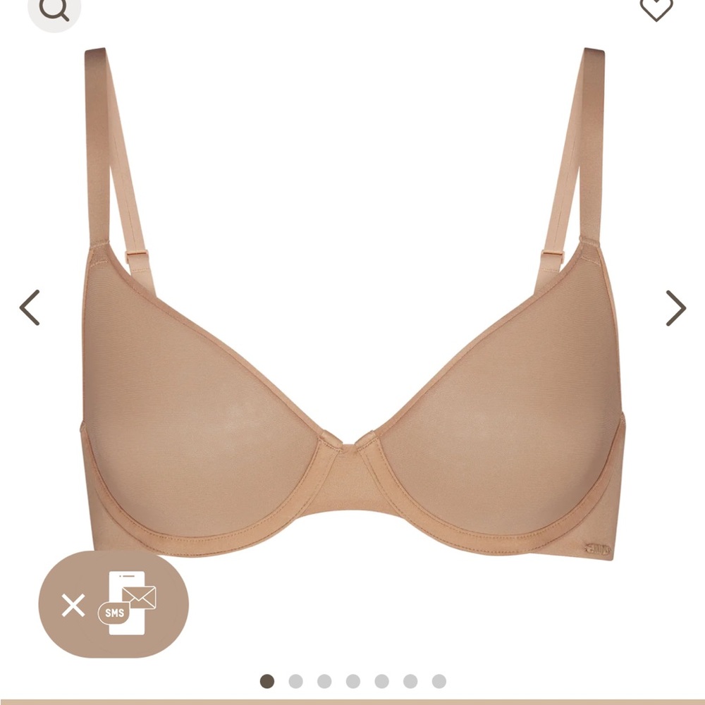 SKIMS weightless Demi bra NWT clay